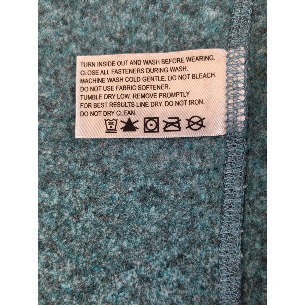 Orvis Womens Sweater Fleece Vest Teal Blue Marl Full Zip Sleeveless Jacket Small - Picture 6 of 8
